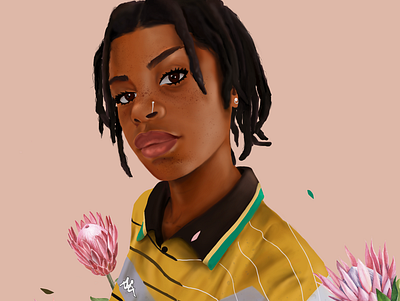 96 (South African beauty) illustration