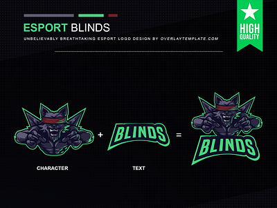 Logo Blinds branding esport esportlogo evil fangs illustration logo mascot mascot logo social media