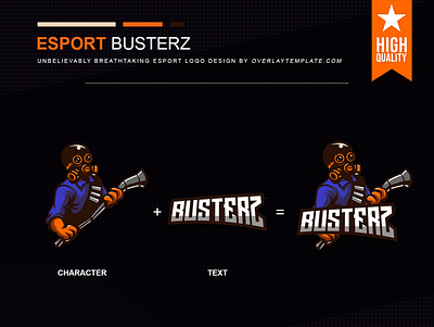Logo Busterz branding esport esportlogo illustration logo mascot mascot logo mysterious social media