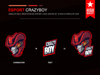 Logo CrazyBoy branding crepy esport esportlogo evil illustration logo mascot mascot logo mysterious social media