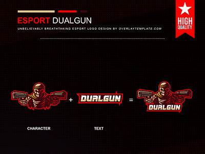 Logo Dualgun branding crepy esport esportlogo evil illustration logo mascot mascot logo mysterious social media