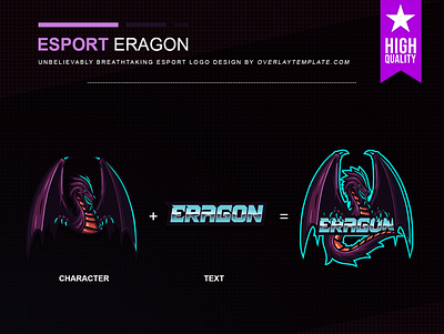 Logo Eragon branding crepy esport esportlogo illustration logo mascot mascot logo social media wings