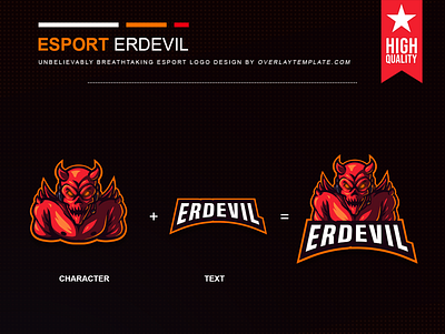 Logo Erdevil angry branding esport esportlogo evil illustration logo mascot mascot logo mysterious social media
