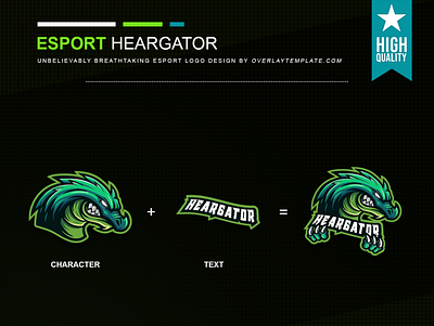 Logo Heargator aligator branding cruel esport esportlogo illustration logo mascot mascot logo social media