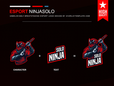 Logo NinjaSolo branding esport esportlogo illustration logo mascot mascot logo social media spooky weapons