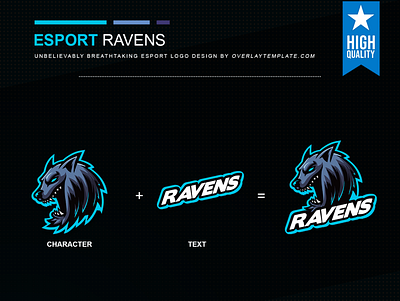 Logo Ravens branding crepy esport esportlogo illustration logo mascot mascot logo social media wolf