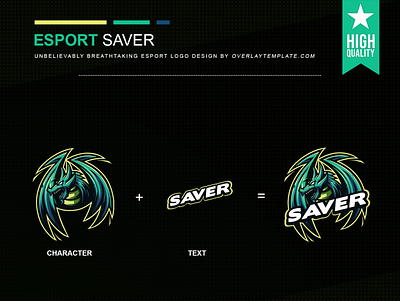 Logo Saver branding crepy dragon esport esportlogo illustration logo mascot mascot logo social media wings