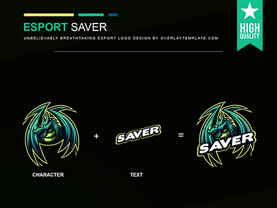 Logo Saver branding crepy dragon esport esportlogo illustration logo mascot mascot logo social media wings