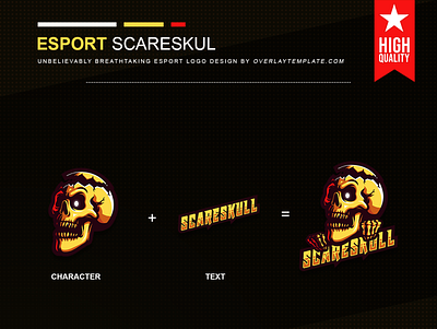 Logo Scareskull branding crepy esport esportlogo illustration logo mascot mascot logo skeleton social media