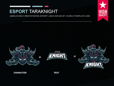 Logo TaraKnight branding esport esportlogo illustration knight logo mascot mascot logo mysterious social media