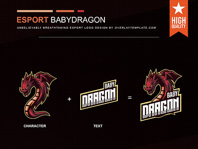 Logo BabyDragon branding design dragon esportlogo illustration social media