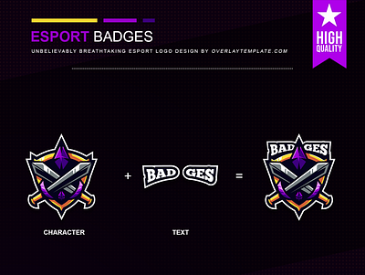 Logo Badges branding crepy design esport esportlogo illustration logo sharp social media sparkling