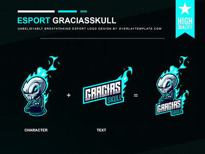 Logo GraciasSkull angry branding esport esportlogo illustration skull social media spooky