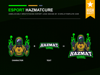 Logo Hazmat Cure branding crepy esport esportlogo hazmat illustration logo mask mysterious social media