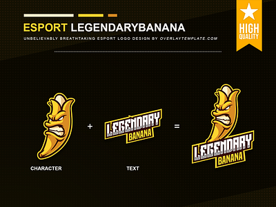 Logo Legendari Banana angry branding esport esportlogo illustration logo mascot mascot logo social media spooky
