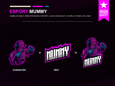 Logo Mummy branding earphone esport esportlogo illustration mummy social media