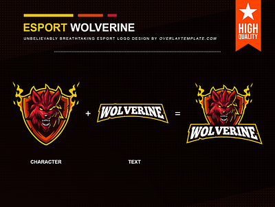 Logo Wolverine angry animal branding esport esportlogo fire illustration social media wolves