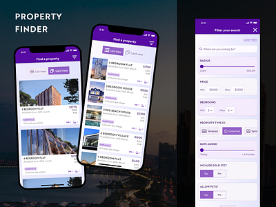 Property Finder app design property real state web design