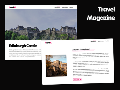 Travel Magazine clean editorial magazine modern travel web design