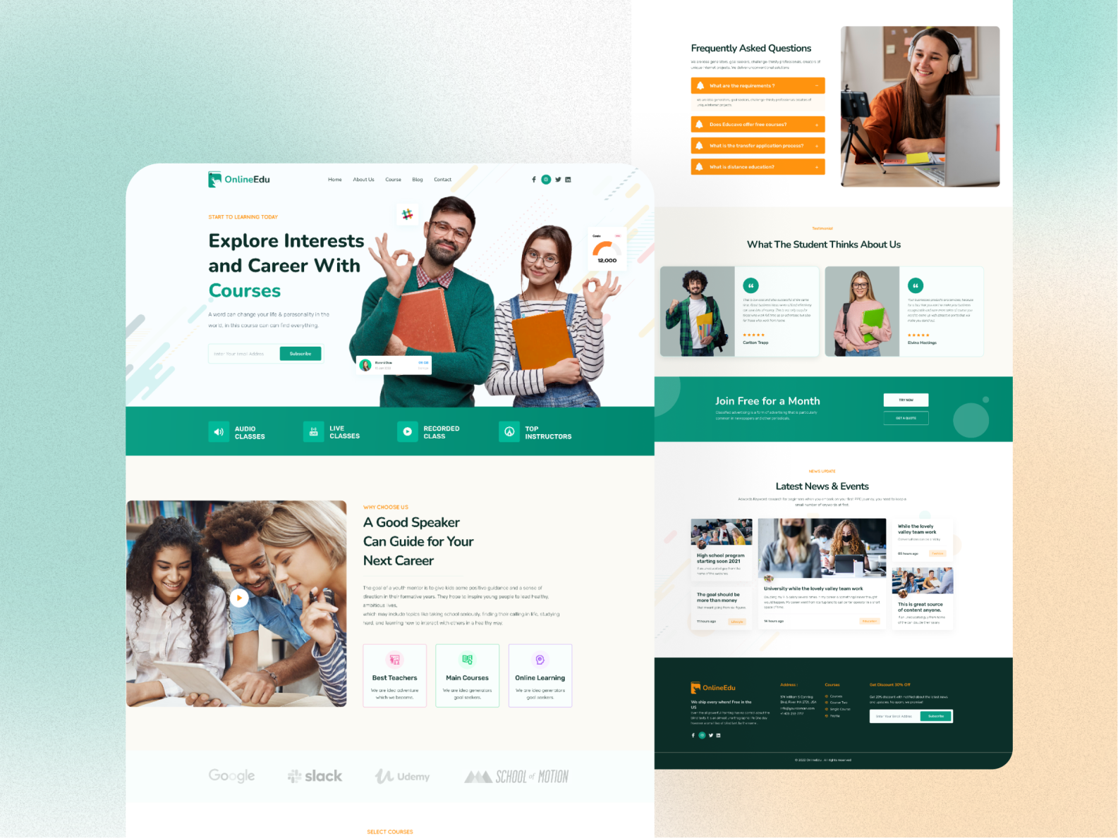 e-Learning Landing Page by Web_UI Design on Dribbble