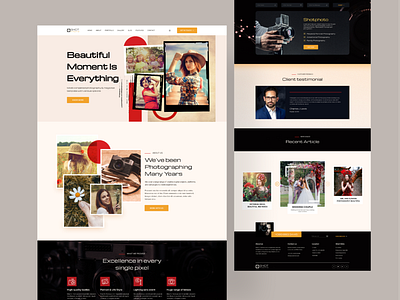 Photography Landing Page UI Design