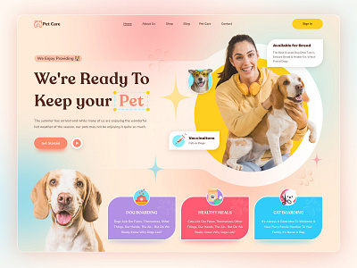 Pet Care🐈🐕 Website UI Design