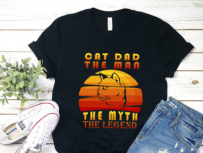 💥Cat Dad T-Shirt💥 amazon cat lady cat t shirt cat t shirts cat vector catlovers character etsy fencing cat t shirt fencing cat t shirt funny cat shirts tees design teesdesign teespring typography
