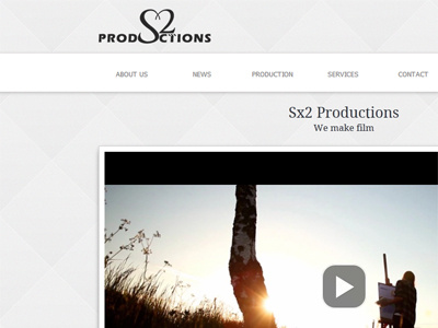 Sx2 Productions css3 design layout minimal portfolio simple theme ui video video player web website wordpress