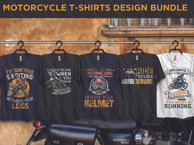 Motor Cycle T shirts design Bundle
