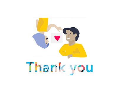 Thankyou character communication email illustration thank you