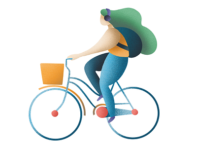 Girl Bike bike character characters design illustration vector