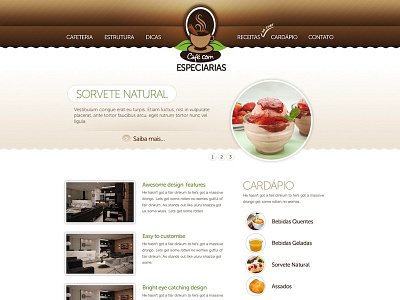 Cafe com Especiarias cafe design layout ui