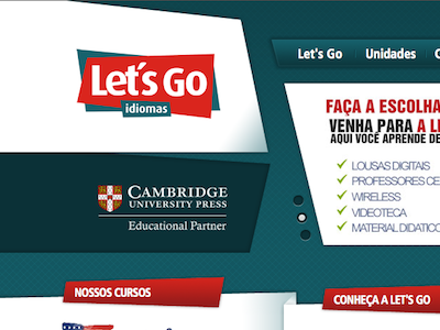 Let's Go Idiomas design layout ui web