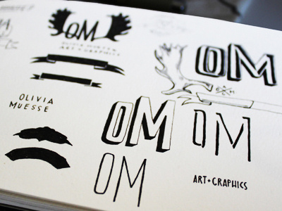 Logo Sketches brand drawing graphic design identity ink logo monochrome olivia paper sketch
