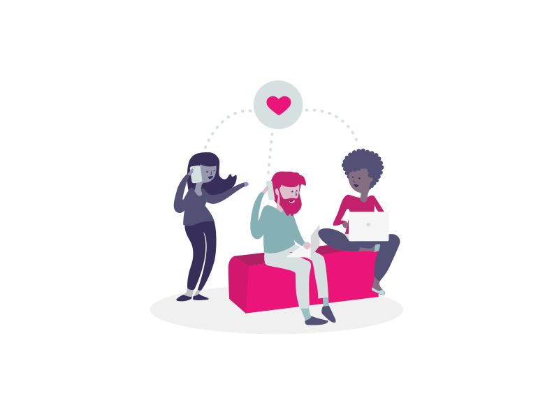 Rally Your Community friends illustration community graphic social drawing tech crowdfund crowdfunding indiegogo happy support