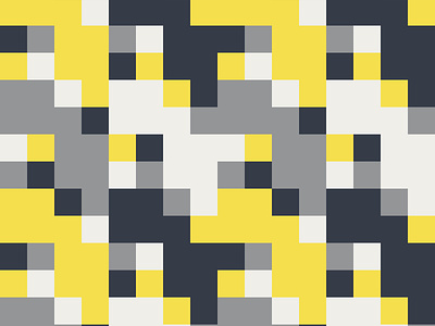 Checkered mosaic in yellow and gray color palette ornament