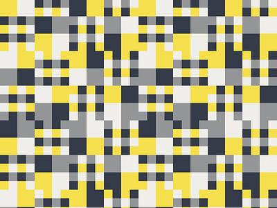 Checkered pattern in yellow and gray color palette ornament