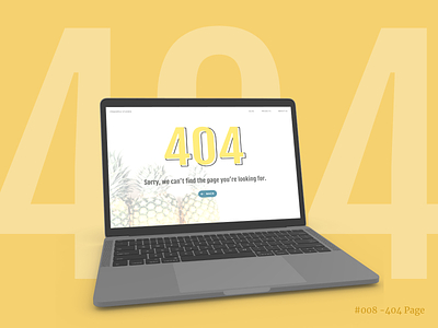 Error 404 - Web Page Design 404 page daily ui challenge dailyui design ui design web design website yellow