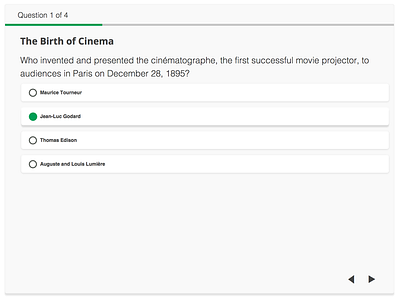 Online Quiz - Multiple Choice quiz