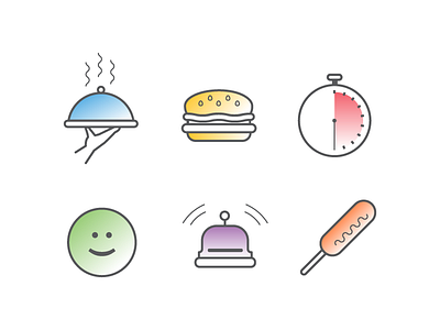 Restaurant Icons icons infographic