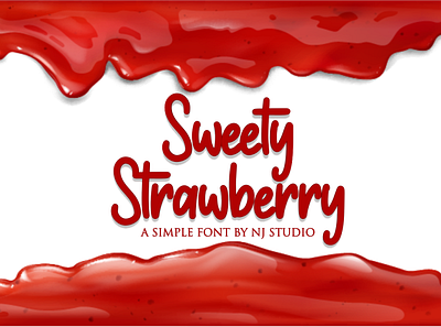 Sweety Strawberry branding design font icon illustration illustrator lettering logo minimal typography vector