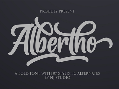 Albertho branding design font icon illustration illustrator lettering logo minimal typography vector