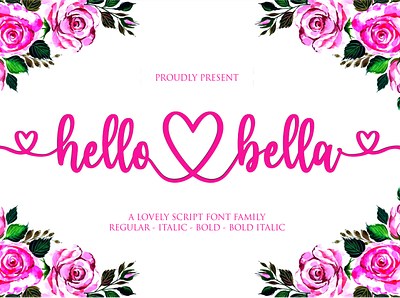 hello bella branding design font icon illustration illustrator lettering logo minimal typography vector