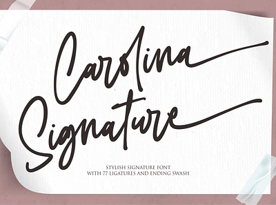 Carolina Signature branding design font icon illustration illustrator lettering logo typography vector
