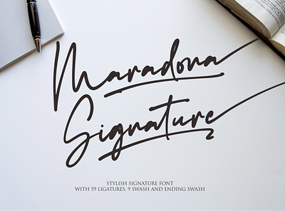 Maradona Signature branding design font icon illustration illustrator lettering logo typography ui ux vector