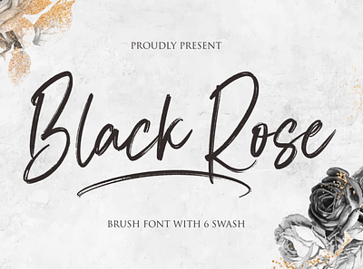 Black Rose branding design font icon illustration lettering logo typography ui vector