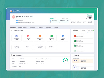 Loan Detail Page dashboad dashboard debt finance interface marketplace