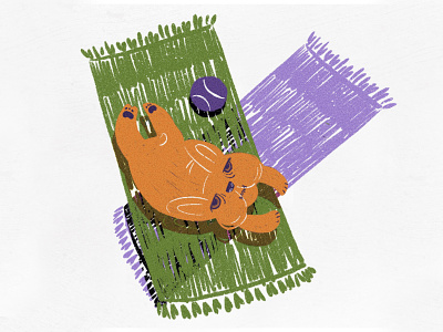 Rest for a moment carpet character dog dogillustration doglover drawing flat illustration illustrationdrawing illustrator procreate procreate illustration vector