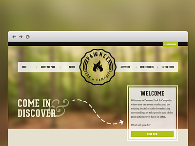 Header design camping design feedback header hero home homepage showcase site web website