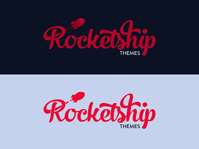 Rocketship Themes branding dark light logo rocket rocketship themes type typography